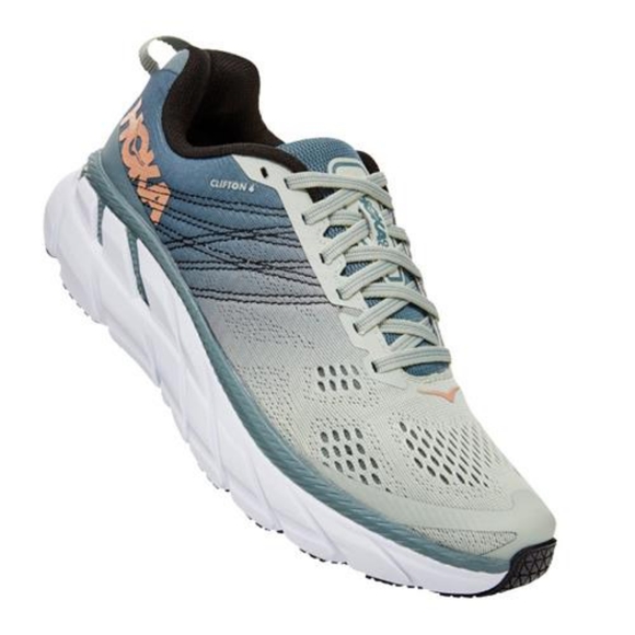 Hoka One One Women's Clifton 6 Land/Seafoam Running Shoes - Picture 1 of 15